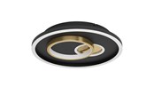 Lamper - EGLO TIRIOLO LOFT Ø380 1800LM 4000K SORT/GULD - 901244