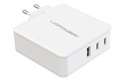 Mobil - Adaptere & Opladere - LC Power LC-GAN-100 power adapter - GaN - USB 2 x USB-C - 100 Watt - LC-GAN-100