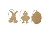 Kreativitet & Hobbyartikler - Creativ Company - Easter pendants papier-mâché 6 pcs. - 267343