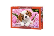 Puslespil - Selecta Play - Castorland Jigsaw Puzzle Puppy in pink flowers 500 pcs - B-52233-2