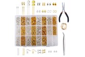 Hobby artikler - Pro Metal Smykkesæt - Metal Perler - 1200 stk - 7110-metallic