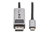 Skærmkabel - Eaton Tripp Lite Series USB-C to DisplayPort Active Adapter Cable M/M 8K 60Hz 4K 144Hz HDR 4:4:4 HDCP 2.3 Black 6ft - U444-006-DP8K6
