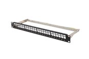 Netværkstilbehør - Lanberg Patch Panel Blank 24-Port 1U 19" FTP for Keystone Modules Black - PPKS-0924-B