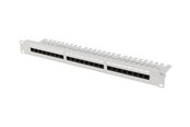 Netværkstilbehør - Lanberg patch panel - 1U - 19" - with shelf - PPU6-1124-S