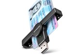Hukommelseskort - adapter og kortlæser - AXAGON USB-A Smart Card / ID Card PocketReader - CRE-SMPA