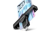 Hukommelseskort - adapter og kortlæser - AXAGON USB-C Smart Card /ID Card PocketReader - CRE-SMPC