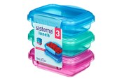 Køkkenredskaber - Sistema Pack 200ml x 3 Lunch Coloured - 41524-T