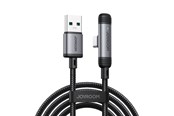 USB kabel - Joyroom S-A56 EnjoyX Series 90° USB-A - USB-C 3A cable 1.2m - black - S-A56_AC