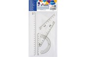 Skoletilbehør - CENTRUM Geometrisæt 20cm. 4 dele. Klar plast - 80946