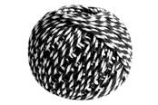 Hobby artikler - SCANSEASON Bomuldsgarn gavebånd sort/hvid 40 meter - 101013