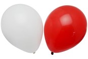 Hobby artikler - SCANSEASON Ballon, rød og hvid, 12 stk. 23cm. - 253010