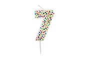 Hobby artikler - SCANSEASON Lys m. tal 7 . 7,5cm høj - 253177