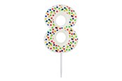 Hobby artikler - SCANSEASON Lys m. tal 8 . 7,5cm høj - 253178