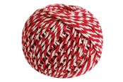 Hobby artikler - SCANSEASON Bomuldsgarn gavebånd rød/hvid 40 meter - 444513