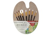 Hobby artikler - Creative Craft Group Palette i træ, med 8 pensler. - AR0822/GE