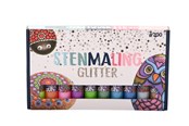 Hobby artikler - Hobby Mate Stenmaling 10*30ml GLITTER farver - HOBBY1669