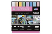 Hobby artikler - Zieler 8 Akryl Paint Markers Pastel farv - Z09299561