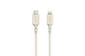 USB kabel - Dudao L7SCL USB-C - Lightning cable 30W 1m - beige - 6976625331079