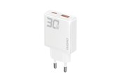 Mobil - Adaptere & Opladere - Dudao GaN A30EU 30W USB-A / USB-C Wall Charger - White - 6976625332793