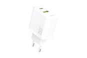 Mobil - Adaptere & Opladere - Dudao A26T GaN 25W USB-A USB-C Charger - White - 6976625334087
