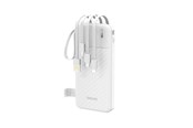 Powerbank - Dudao K11 10000mAh Powerbank with Built-in Cables - White - 10000 mAh - 6977196681860