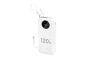 Powerbank - Dudao K13Pro 20000mAh Powerbank with Built-in Cable - White - 20000 mAh - 6977196682348