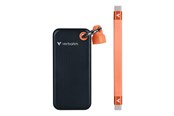 SSD - Verbatim Pocket SSD - 128GB - USB 3.2 Gen 2 - Sort / Orange - 32435