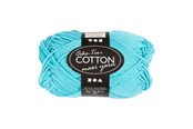 Garn & Tilbehør - Creativ Company - Cotton yarn Size 8/8 L: 80-85 M Turquoise - 50gr. - 461120