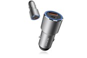 Mobil - Adaptere & Opladere - Dudao USB / USB Car Charger Type C Power Delivery Quick Charge 22.5 W Gray (R4PQ) - 6976625335732