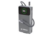 Powerbank - Dudao K31 Pro 45W 20000mAh Power Bank with Built-in Retractable USB-C Cable - Gray - 20000 mAh - 6977196682010