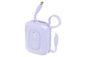 Powerbank - Dudao K32 22.5W 10000 mAh Powerbank with Built-in USB-C/ Lightning Cable - Purple - 10000 mAh - 6977196682041