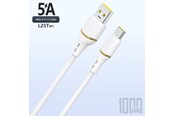 USB kabel - Dudao L25T USB-A - USB-C Silicone Cable 5A 1m - White - 6976625335916