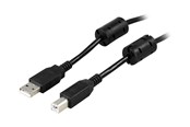 USB kabel - Deltaco - USB cable - USB to USB Type B - 5 m - USB-250FS