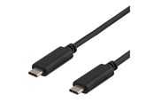 USB kabel - Deltaco USBC-1052 - USB-C cable - 24 pin USB-C to 24 pin USB-C - 25 cm - USBC-1052