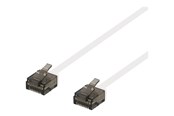 Netværkskabel - Deltaco patch cable - 30 cm - white - Hvid - 0.3m - UUTP-2008