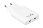 Mobil - Adaptere & Opladere - Deltaco power adapter - slim - 2 x USB-C - 45 Watt - USBC-AC200