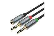 Audio kabel - Unitek Y-C957ABK - audio adaptor - 20 cm - Y-C957ABK