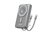 Powerbank - Dudao K29 10000mAh PD 20W MagSafe Power Bank with Metal Case Stand and Built-in USB-C/ Lightning Cables - Gray - 10000 mAh - 6977196680245