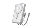 Powerbank - Dudao K29 10000mAh PD 20W MagSafe Powerbank with Metal Case Stand and Built-in USB-C/ Lightning Cables - Silver - 10000 mAh - 6977196680252