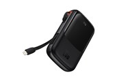 Powerbank - Baseus Powerbank 10000mAh 20W Qpow Pro Overseas Edition + USB C 3A Cable - Black - 10000 mAh - PPQD060001