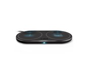 Mobil - Adaptere & Opladere - SBS dobbelt trådløs 10W+10W Qi opladerplade - Sort - TEWIRE20WDOUB