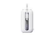 Powerbank - Joyroom mini powerbank 10000mAh Colorful Series 22.5W with 2 built-in USB C and Lightning cables white (JR-L012) Powerbank - Hvid - 10000 mAh - 6956116701741