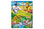Puslespil - Selecta Play - Larsen Jigsaw Puzzle Animals - On Safari 18 pcs. - LA-US16