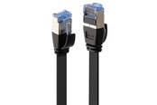 Netværkskabel - Lindy Cat 6A U/FTP Flat Network Cable - 10m - Sort - 10m - 47485