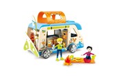 Dukker & Tilbehør - Hape Wooden Adventure Bus Dollhouse - E3407