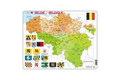 Puslespil - Selecta Play Larsen Jigsaw Puzzle Map Belgium 48 pcs. Floor - LA-K59-V1