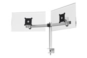 Skærmholder - DURABLE Skærmholder til 2 skærme med justerbar højde, rotation og hældning. Fastgørelse med bordbeslag - 508523