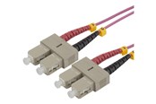 Netværkskabel - Deltaco patch cable - 0.5 m - pink - Pink - 0.5m - SCSC-05-OM4