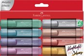 Skrive- og Tegneværktøjer - Faber-Castell #Texliner 46 Metallic 8 ass Rød emballage - 154689