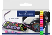 Skrive- og Tegneværktøjer - Faber-Castell Neon marker til sten,glas,plastik 6 ass - 160806